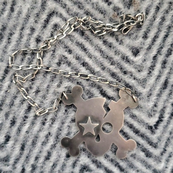 Missy Industry Sterling Silver Skull Necklace – Y2K - Picture 3 of 10